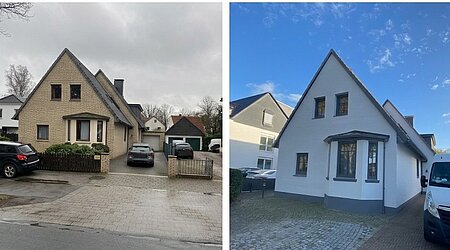 Fassadensanierung Bremen – Hausfassade vorher nachher
